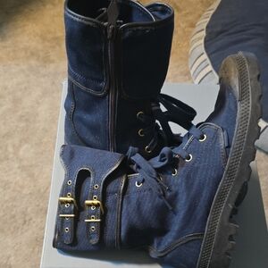 Palladium Navy Combat Boots